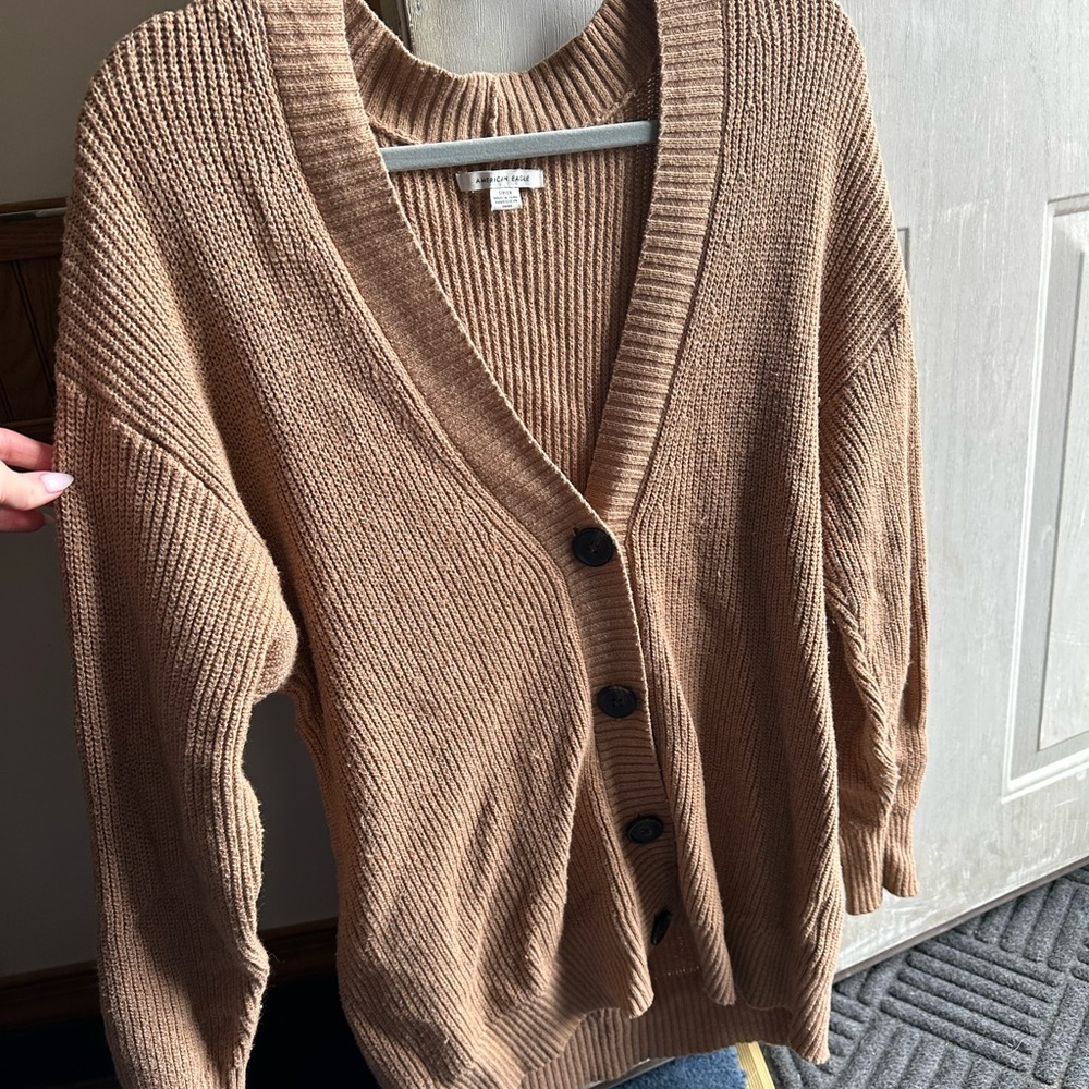 Women's Tan Cardigan Sweater